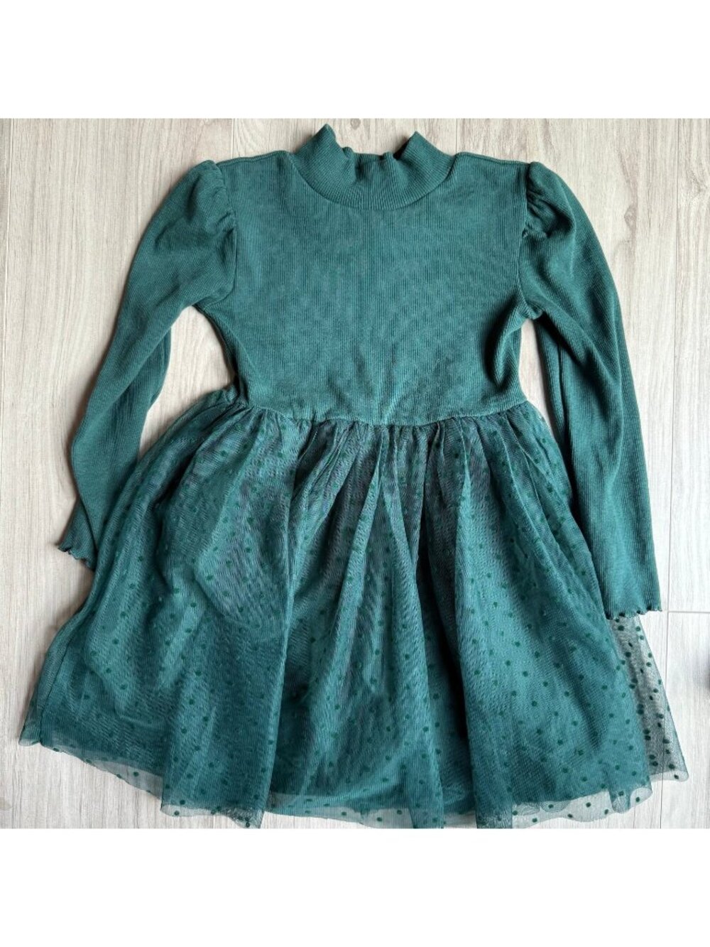 Gap Kids Green Holiday Christmas Dot Dress